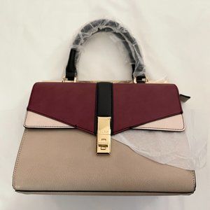 Aldo Womens Bag Paterno Brown Tote Cross Strap NWT